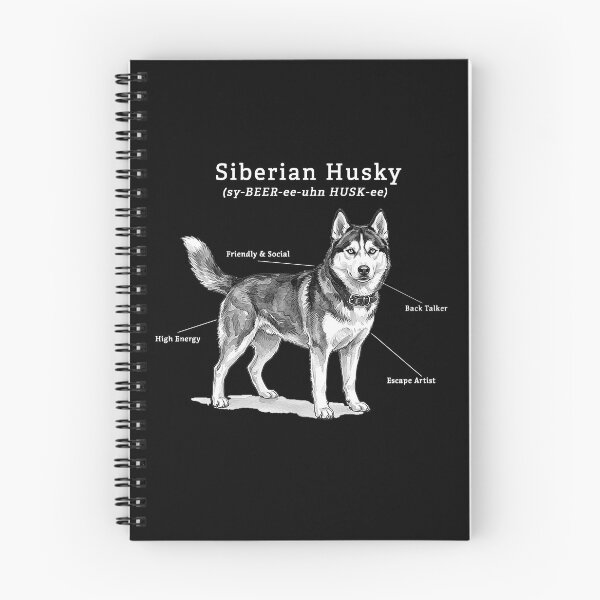Item preview, Siberian Husky BW Illustration designed and sold by SUP-R-Ts.