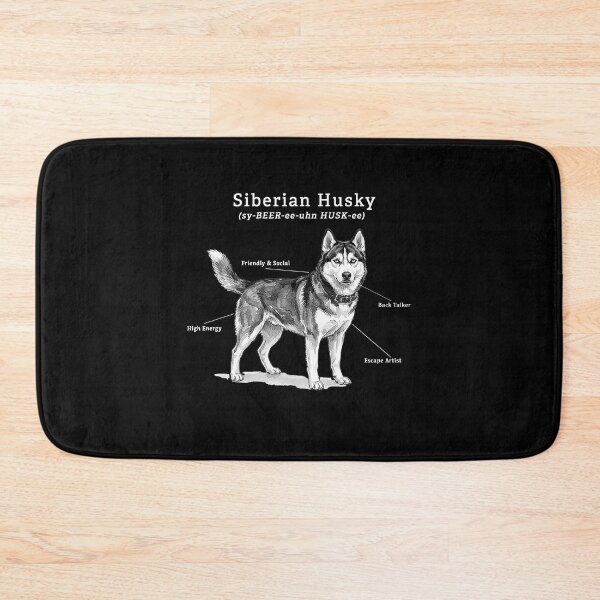 Item preview, Siberian Husky BW Illustration designed and sold by SUP-R-Ts.