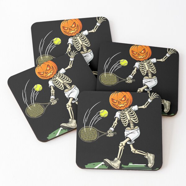Item preview, Pumpkin Skeleton Tennis Player Halloween Sports Fan designed and sold by w66aboo.