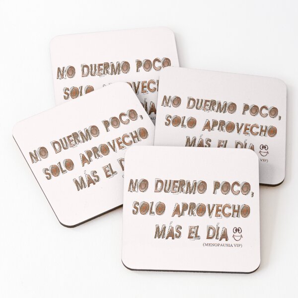Item preview, No duermo poco, solo aprovecho mas el dia - Spanish Menopause Humor designed and sold by Yamy Morrell Art and Design.