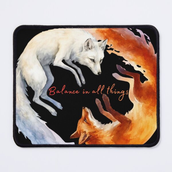 Item preview, Watercolor Yin Yang Foxes - Fire and Ice Balance designed and sold by Marukami99.