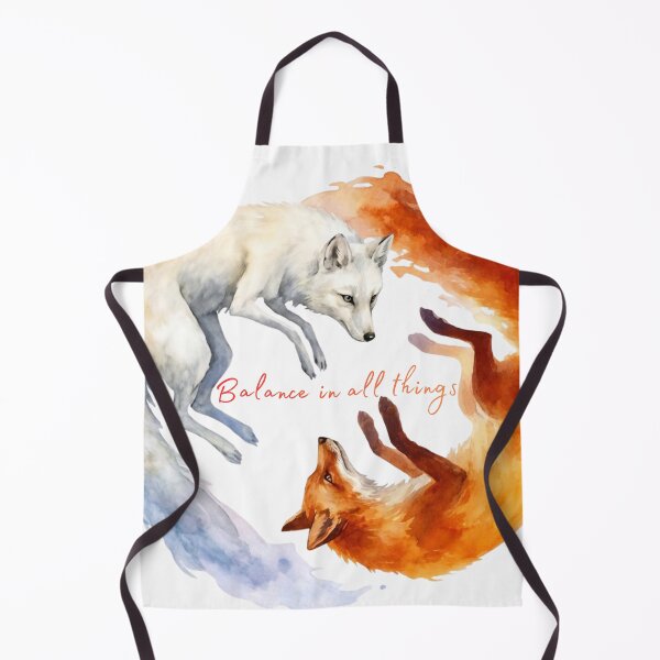 Item preview, Watercolor Yin Yang Foxes - Fire and Ice Balance designed and sold by Marukami99.
