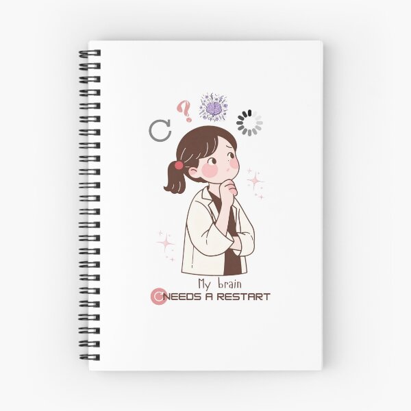 Item preview, My Brain Needs a Restart | Funny Overthinking Sticker designed and sold by BLOOMVELLE.