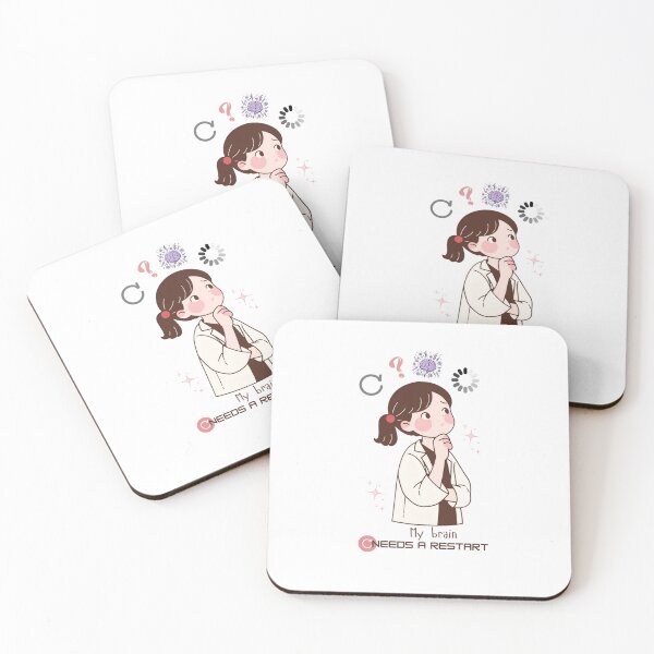 Item preview, My Brain Needs a Restart | Funny Overthinking Sticker designed and sold by BLOOMVELLE.