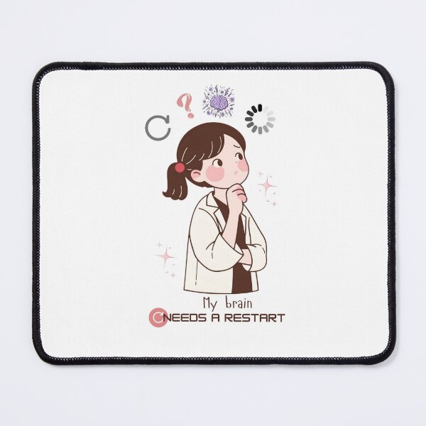Item preview, My Brain Needs a Restart | Funny Overthinking Sticker designed and sold by BLOOMVELLE.