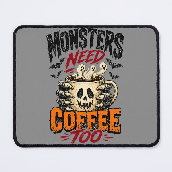 Item preview, Monsters Need Coffee Too designed and sold by RadManDesigns.