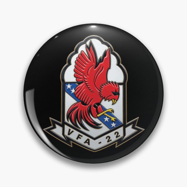Item preview, Strike Fighter Squadron 22nd - SSI without Txt - Fighting Redcocks - 3D - Enhanced designed and sold by Military Insignia Products.