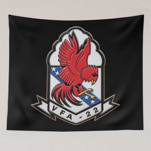 Item preview, Strike Fighter Squadron 22nd - SSI without Txt - Fighting Redcocks - 3D - Enhanced designed and sold by Military Insignia Products.