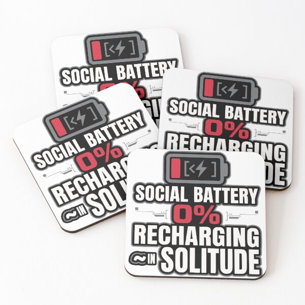 Item preview, Social Battery 0 Percent Funny Introvert Dev Gift designed and sold by Ixnor.