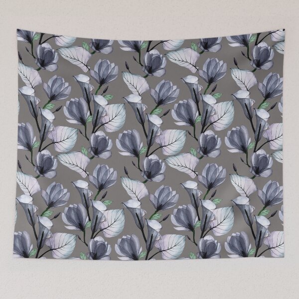 Item preview, Dark Elegance Purple Floral Seamless Pattern designed and sold by ​Jyoti Digital Artist.
