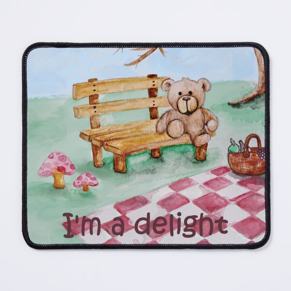 Item preview, I'm a delight teddy bear picnic watercolour art designed and sold by DoodlingMissy.