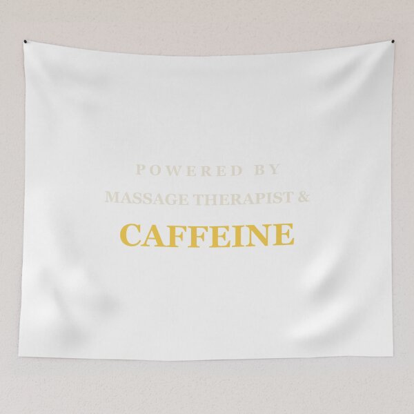 Aperçu de l'œuvre Propulsé par un massothérapeute et de la caféine - Massothérapeute créée et vendue par RetroThreadWorks.