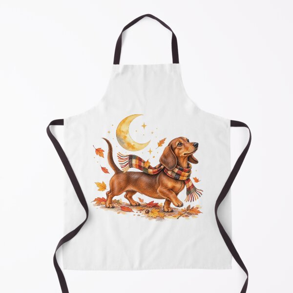 Item preview, Cozy Dachshund Under a Crescent Moon | Fall Dog designed and sold by PAPIRO SIGLO XXI.
