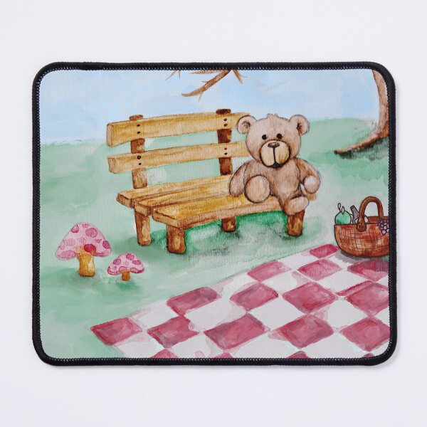 Item preview, Teddy bear picnic watercolour art cosy vibes designed and sold by DoodlingMissy.