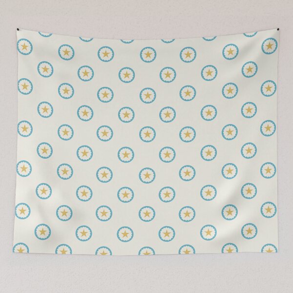 Item preview, Vintage Circus Gold Star & Pastel Blue Scalloped designed and sold by Love Pantone .