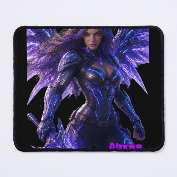 Item preview, Cyber Abyss Mage - Neon Purple Sci-Fi Armor Girl designed and sold by EvolutionMerch.