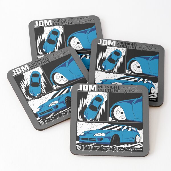 Item preview, Mk4 Supra Drifting Comic Book Spread (Blue) designed and sold by Demetros Design Studio.