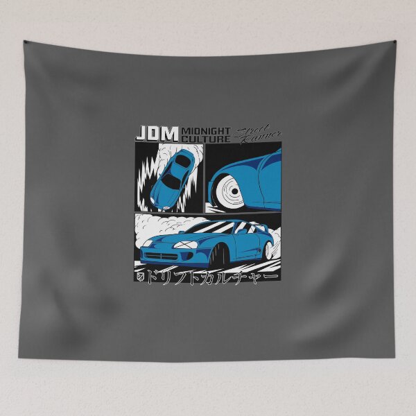 Item preview, Mk4 Supra Drifting Comic Book Spread (Blue) designed and sold by Demetros Design Studio.