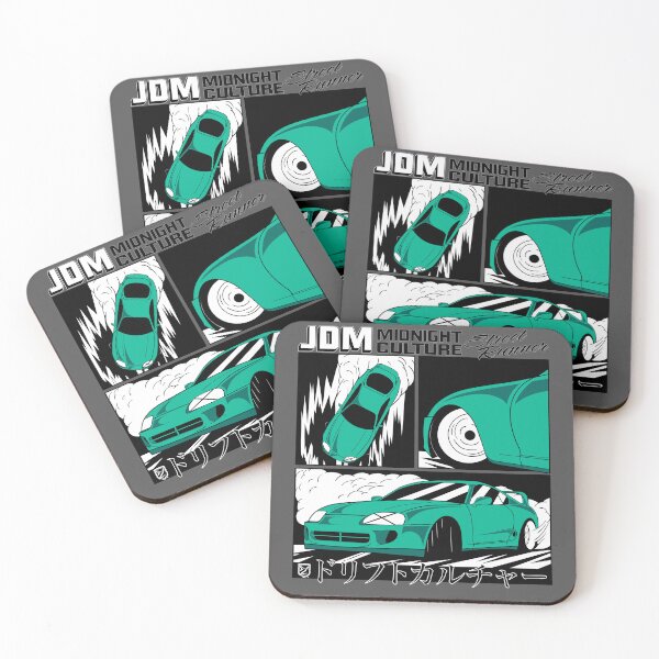 Item preview, Mk4 Supra Drifting Comic Book Spread (Green) designed and sold by Demetros Design Studio.