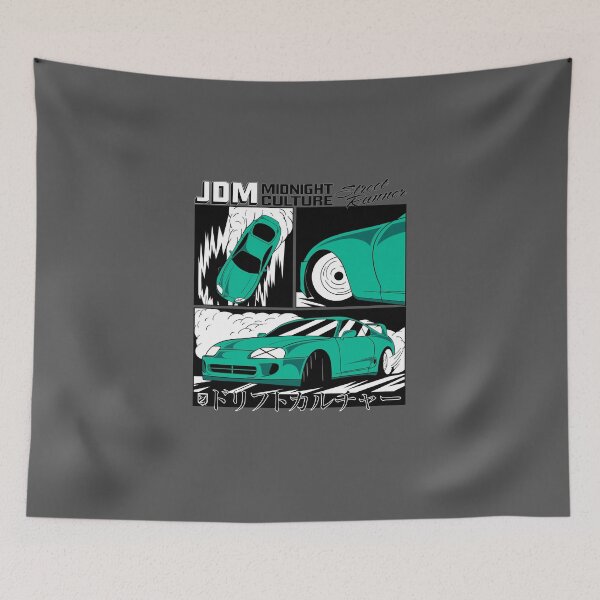 Item preview, Mk4 Supra Drifting Comic Book Spread (Green) designed and sold by Demetros Design Studio.