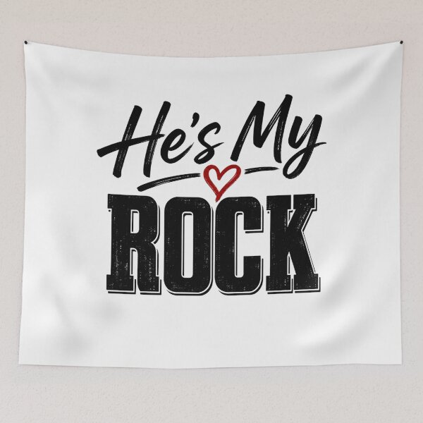 Item preview, He's My Rock designed and sold by My State Of Mind.