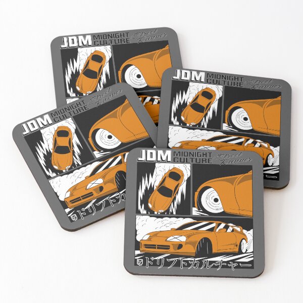 Item preview, Mk4 Supra Drifting Comic Book Spread (Orange) designed and sold by Demetros Design Studio.