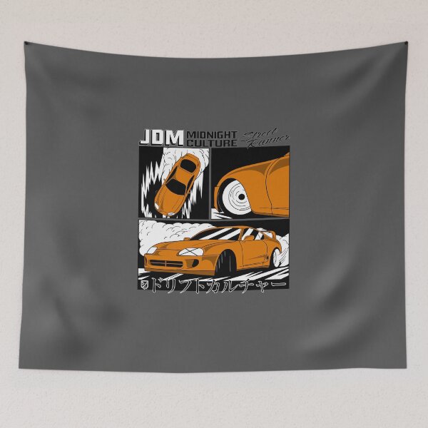 Item preview, Mk4 Supra Drifting Comic Book Spread (Orange) designed and sold by Demetros Design Studio.