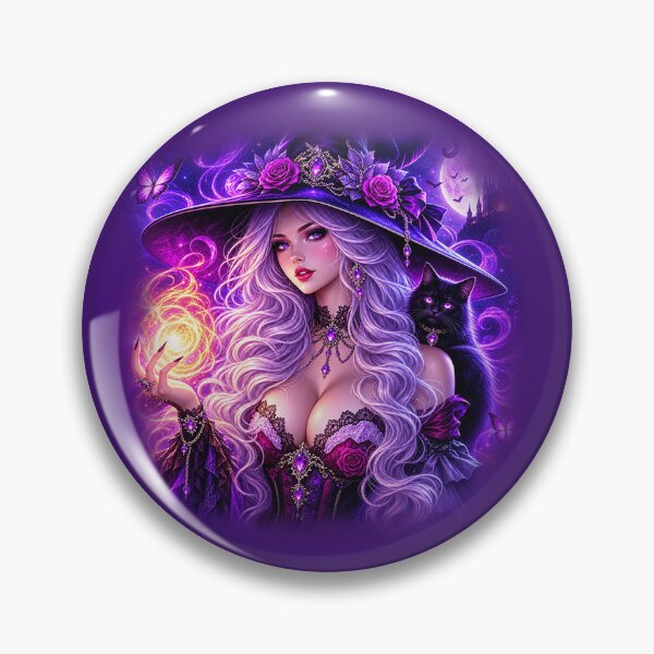 Item preview, Mystic Moon Witch – Enchantress of Arcane Night designed and sold by TroviTutto.
