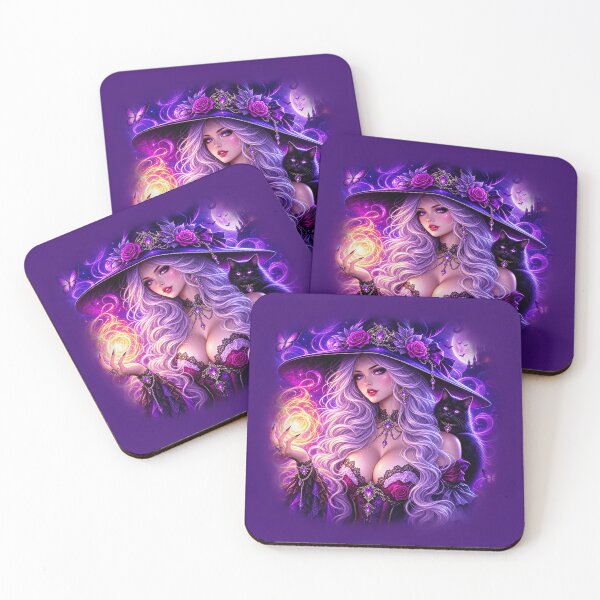 Item preview, Mystic Moon Witch – Enchantress of Arcane Night designed and sold by TroviTutto.