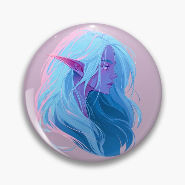 Item preview, Neon Frost Elf Portrait designed and sold by MythicMood.