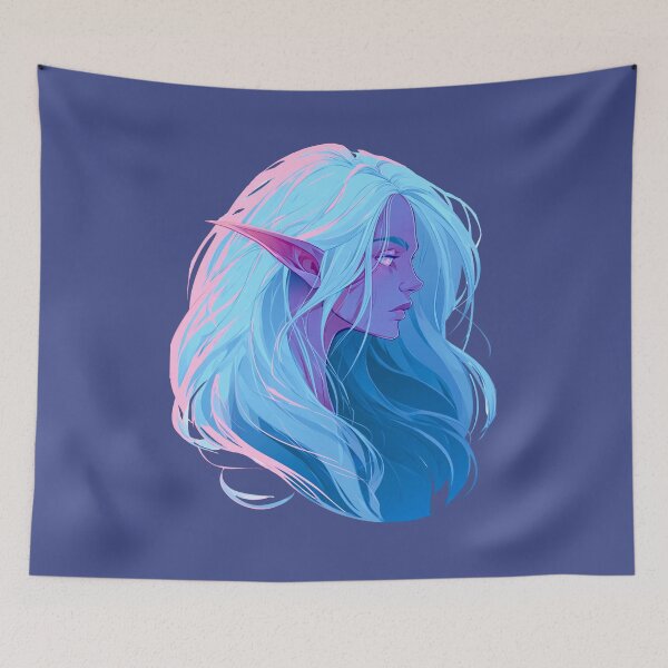 Item preview, Neon Frost Elf Portrait designed and sold by MythicMood.
