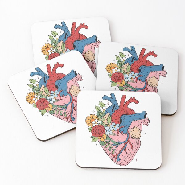Item preview, Floral Anatomical Heart | Blooming Nature Line Art designed and sold by Shopeon Designs.