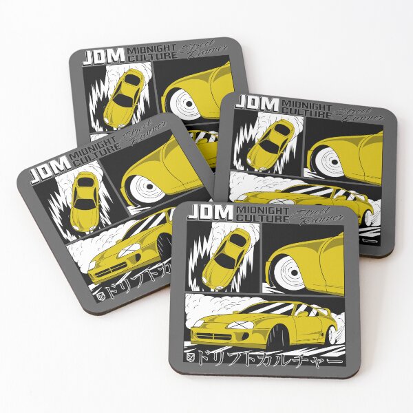 Item preview, Mk4 Supra Drifting Comic Book Spread (Yellow) designed and sold by Demetros Design Studio.