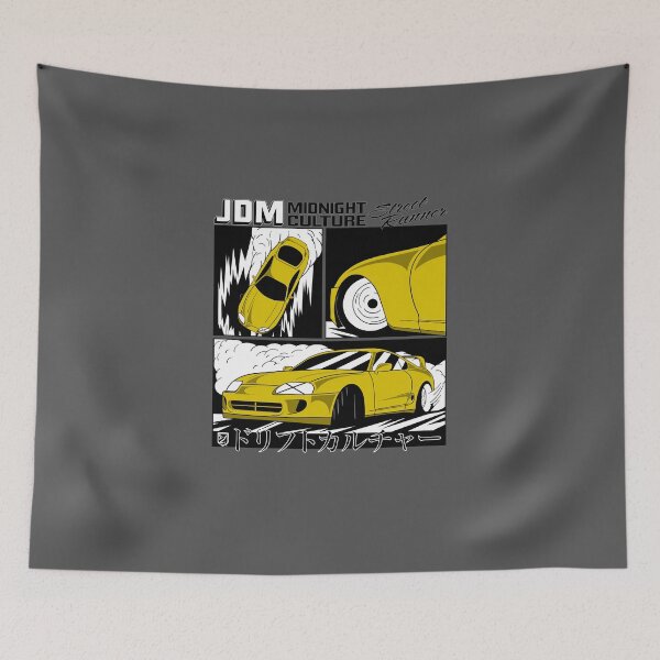 Item preview, Mk4 Supra Drifting Comic Book Spread (Yellow) designed and sold by Demetros Design Studio.