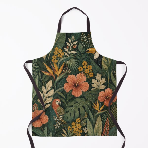 Item preview, Tropical Jungle And Parrots - Hibiscus Monstera And Toucan Vintage Botanical designed and sold by Jozefin's Studio.