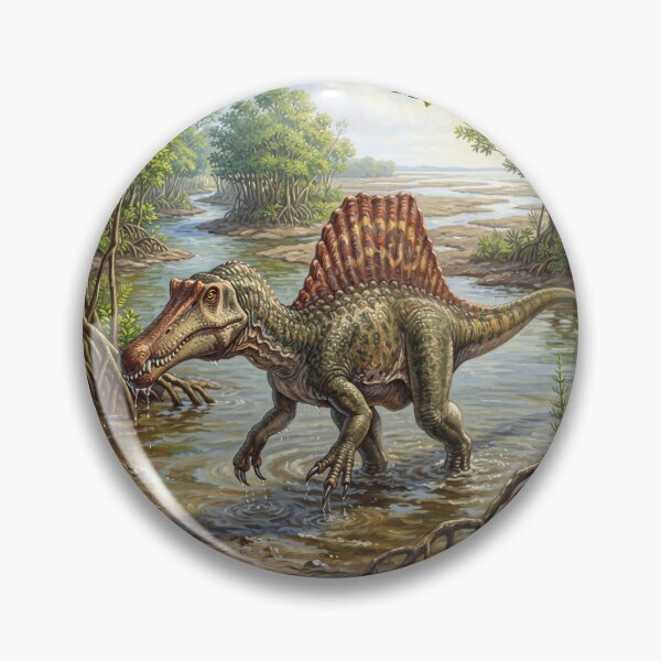 Item preview, Realistic Spinosaurus Paleoart, Cretaceous Dinosaur Illustration I designed and sold by Yaremchuk.