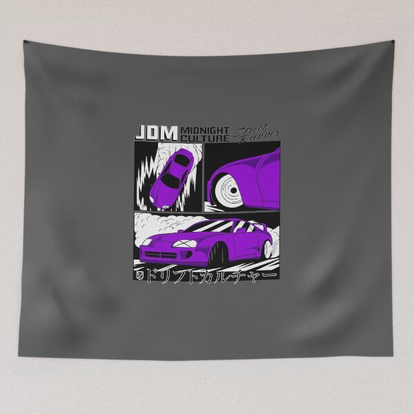 Item preview, Mk4 Supra Drifting Comic Book Spread (Purple) designed and sold by Demetros Design Studio.