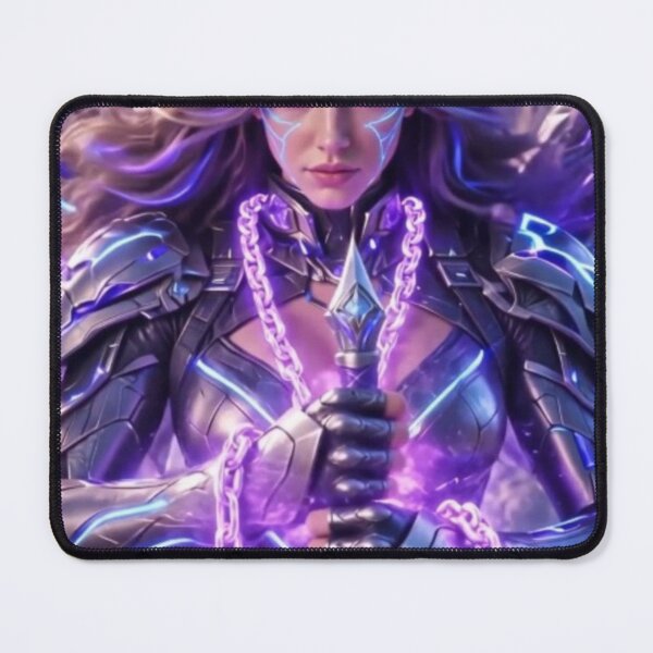 Item preview, Cyber Abyss Mage - Neon Purple Sci-Fi Armor Girl designed and sold by EvolutionMerch.