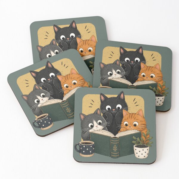 Item preview, Retro Reading Cats Shirt Book Lover Cat Graphic Tee Reader Gift Booktok Merch designed and sold by LessIsLoud.