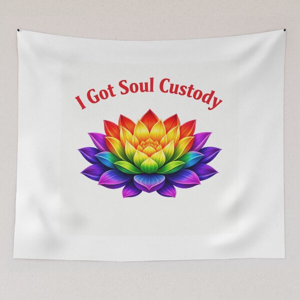 Item preview, I Got Soul Custody Lotus Spiritual Healing Divorce Humor T-Shirt | Funny Mindfulness Yoga Chakra Zen Graphic Gift designed and sold by Trendably.