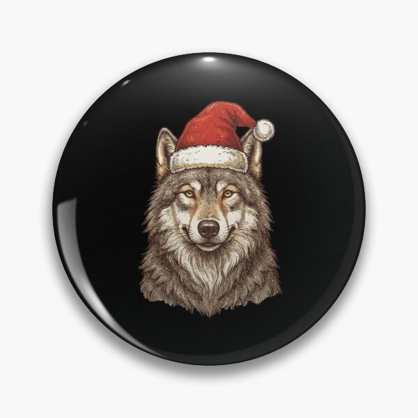 Item preview,  Majestic Wolf Wearing a Santa Hat Christmas Holiday designed and sold by SOUFIANE1991.