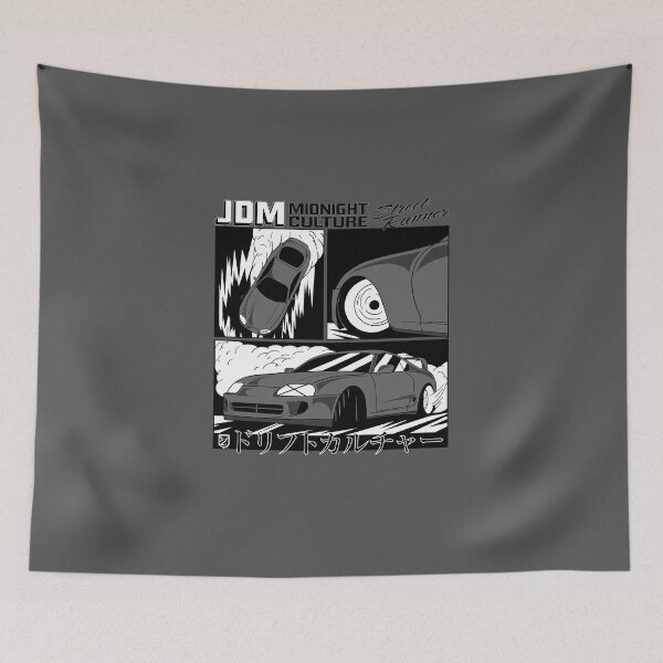 Item preview, Mk4 Supra Drifting Comic Book Spread (Dark Gray) designed and sold by Demetros Design Studio.