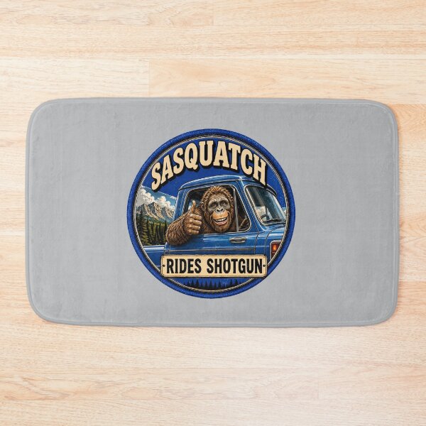 Item preview, Sasquatch rides shotgun designed and sold by BigfeetLittlepaws.
