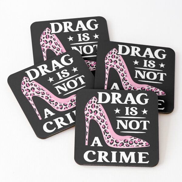 Item preview, El drag no es un crimen. Divertido orgullo LGBTQ gay. Tacones altos de leopardo. designed and sold by irving-fahey.