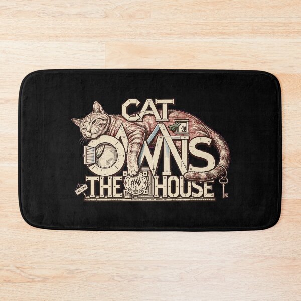 Item preview, Cat Owns the House Shirt, Funny Cat Lover T-Shirt, Cat Mom Gift, Cat Dad Gift, Feline Lover Apparel, Vintage Cat Design, Crazy Cat Lady Gift, Cat Owner Shirt, Kitty Graphic designed and sold by Typologystudios.