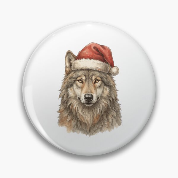 Item preview,  Majestic Wolf Wearing a Santa Hat Christmas Holiday designed and sold by SOUFIANE1991.