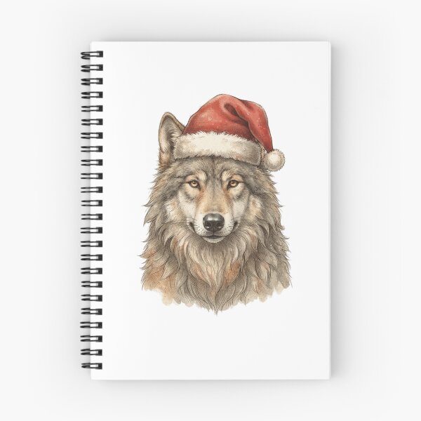 Item preview,  Majestic Wolf Wearing a Santa Hat Christmas Holiday designed and sold by SOUFIANE1991.