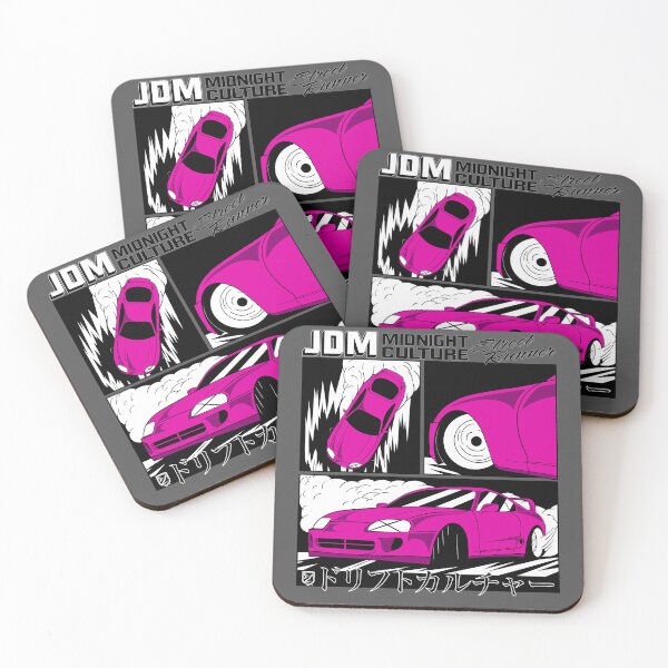 Item preview, Mk4 Supra Drifting Comic Book Spread (Pink) designed and sold by Demetros Design Studio.