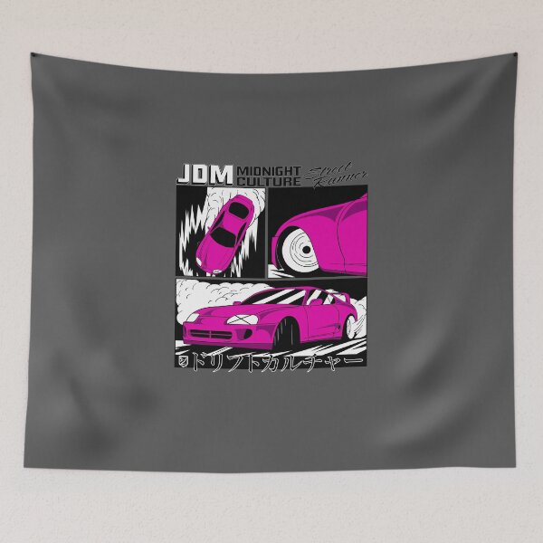 Item preview, Mk4 Supra Drifting Comic Book Spread (Pink) designed and sold by Demetros Design Studio.