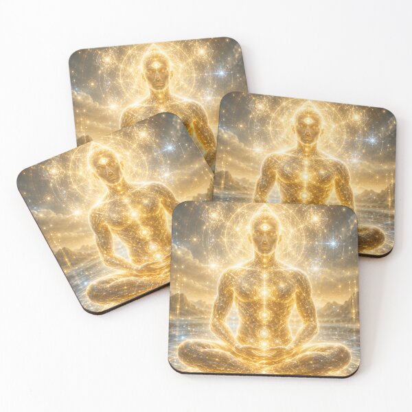 Item preview, Golden Light Divine Meditation – Sacred Geometry Higher Self Energy Art designed and sold by CosmixT.